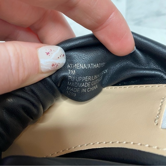 Steve Madden Athena Black Faux Leather Heeled Sandal 7M - Picture 11 of 14